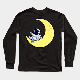 Astronaut On The Moon Long Sleeve T-Shirt